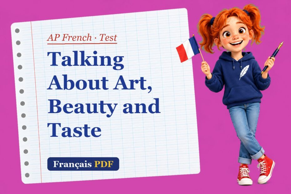 Talking About Art, Beauty and Taste – AP French test with Zoé, the Français PDF coach