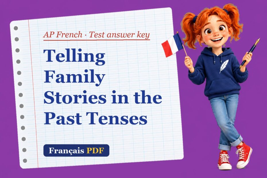 Telling Family Stories in the Past Tenses – AP French test answer key with Zoé, the Français PDF coach