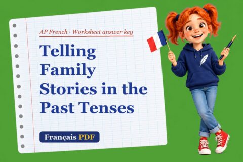 Telling Family Stories in the Past Tenses – AP French worksheet answer key with Zoé, the Français PDF coach