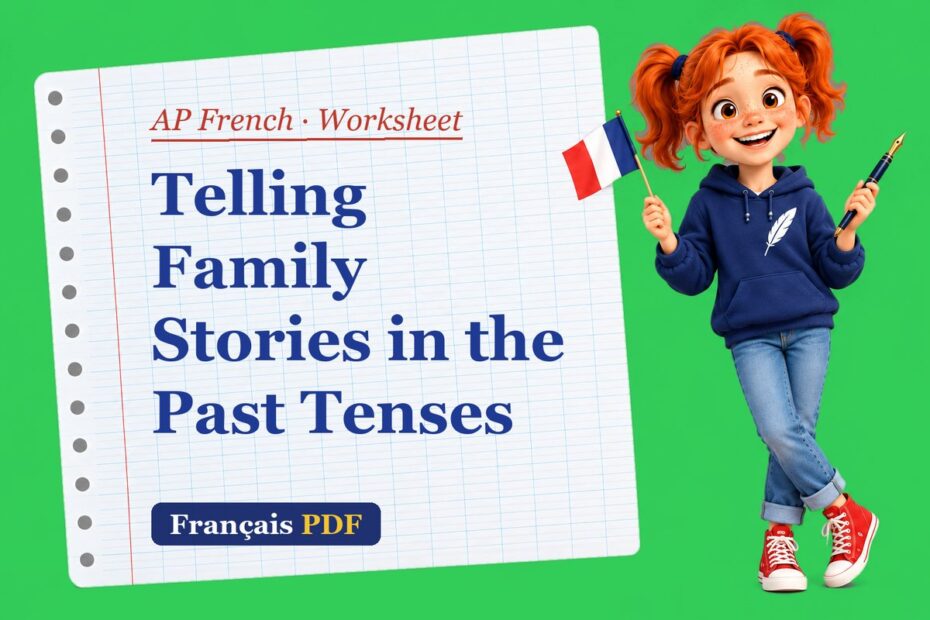 Telling Family Stories in the Past Tenses – AP French worksheet with Zoé, the Français PDF coach
