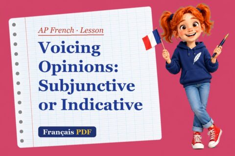 Voicing Opinions: Subjunctive or Indicative – AP French lesson with Zoé, the Français PDF coach