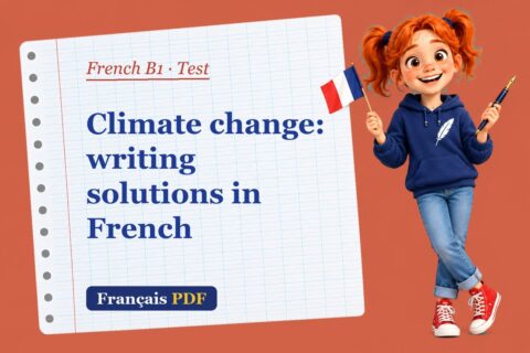 Climate change: writing solutions in French – French B1 test with Zoé, the Français PDF coach