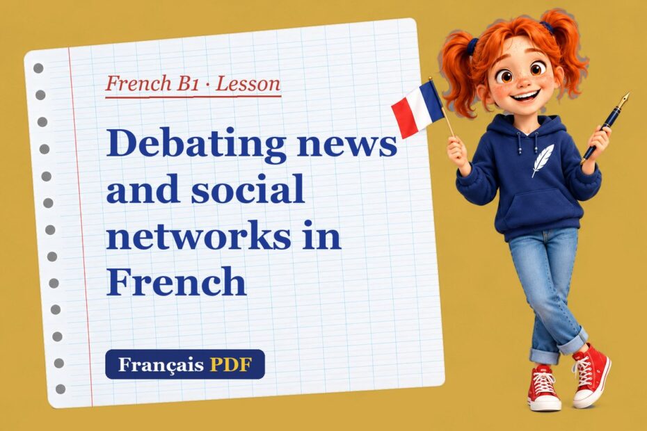 Debating news and social networks in French – French B1 lesson with Zoé, the Français PDF coach