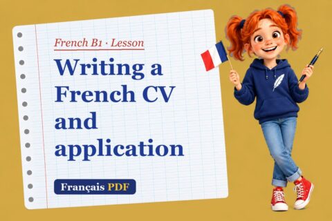 Writing a French CV and application – French B1 lesson with Zoé, the Français PDF coach
