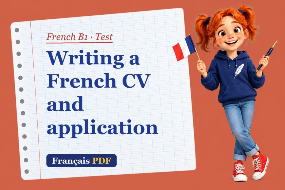 Writing a French CV and application – French B1 test with Zoé, the Français PDF coach