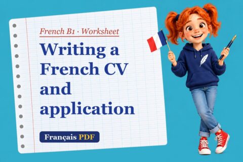 Writing a French CV and application – French B1 worksheet with Zoé, the Français PDF coach