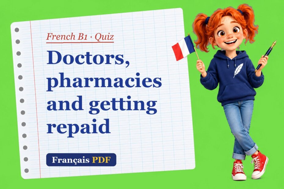 Doctors, pharmacies and getting repaid – French B1 quiz with Zoé, the Français PDF coach