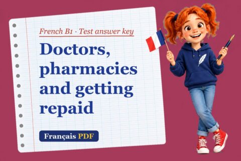 Doctors, pharmacies and getting repaid – French B1 test answer key with Zoé, the Français PDF coach