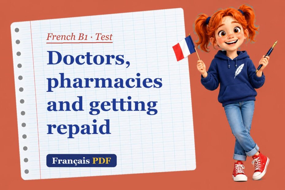 Doctors, pharmacies and getting repaid – French B1 test with Zoé, the Français PDF coach