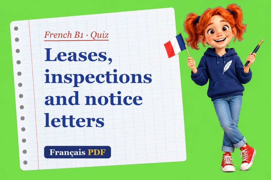 Leases, inspections and notice letters – French B1 quiz with Zoé, the Français PDF coach
