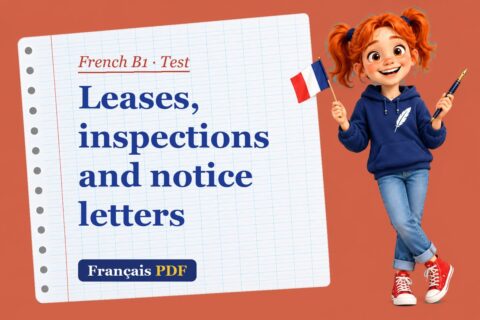 Leases, inspections and notice letters – French B1 test with Zoé, the Français PDF coach