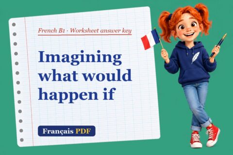 Imagining what would happen if – French B1 worksheet answer key with Zoé, the Français PDF coach