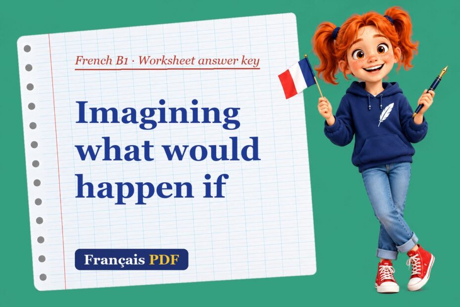 Imagining what would happen if – French B1 worksheet answer key with Zoé, the Français PDF coach