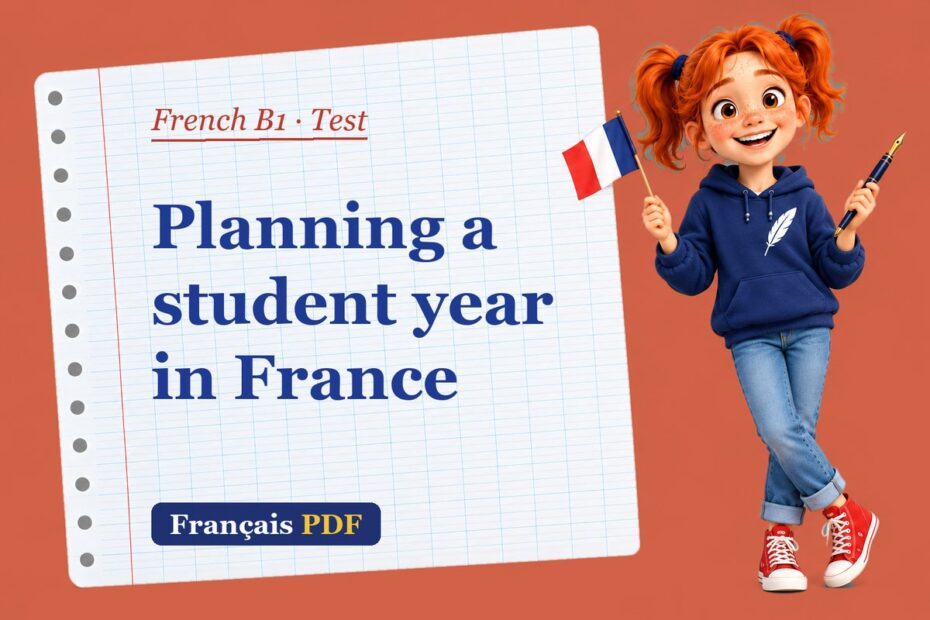 Planning a student year in France – French B1 test with Zoé, the Français PDF coach