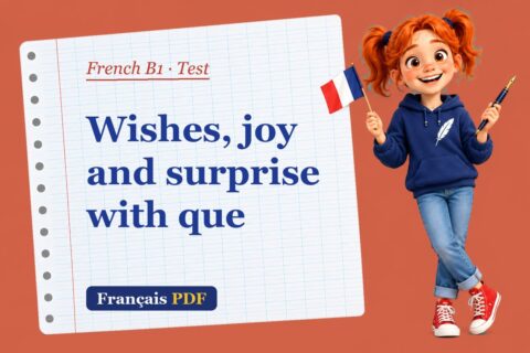 Wishes, joy and surprise with que – French B1 test with Zoé, the Français PDF coach