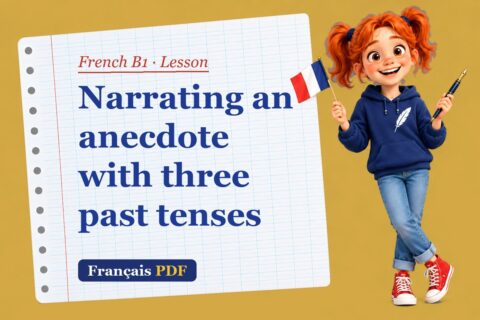 Narrating an anecdote with three past tenses – French B1 lesson with Zoé, the Français PDF coach