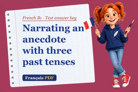 Narrating an anecdote with three past tenses – French B1 test answer key with Zoé, the Français PDF coach
