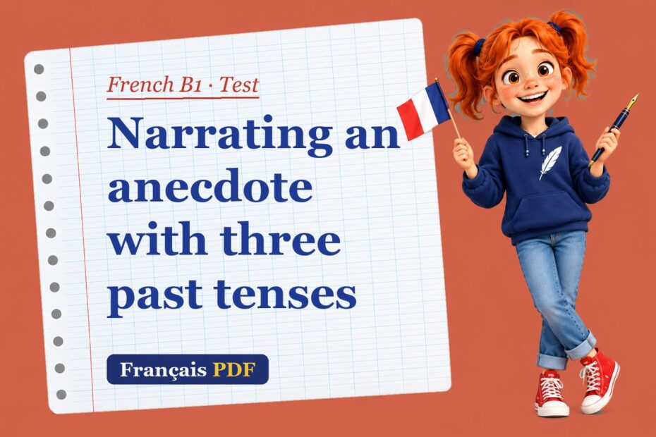 Narrating an anecdote with three past tenses – French B1 test with Zoé, the Français PDF coach