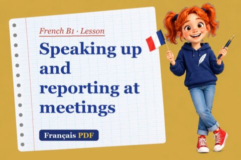 Speaking up and reporting at meetings – French B1 lesson with Zoé, the Français PDF coach