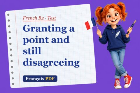 Granting a point and still disagreeing – French B2 test with Zoé, the Français PDF coach