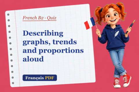 Describing graphs, trends and proportions aloud – French B2 quiz with Zoé, the Français PDF coach