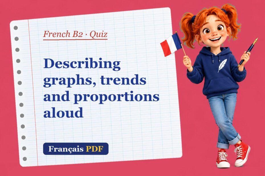 Describing graphs, trends and proportions aloud – French B2 quiz with Zoé, the Français PDF coach