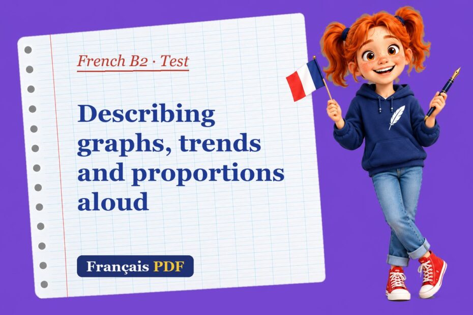 Describing graphs, trends and proportions aloud – French B2 test with Zoé, the Français PDF coach