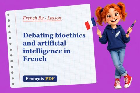 Debating bioethics and artificial intelligence in French – French B2 lesson with Zoé, the Français PDF coach