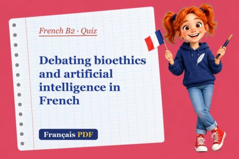 Debating bioethics and artificial intelligence in French – French B2 quiz with Zoé, the Français PDF coach