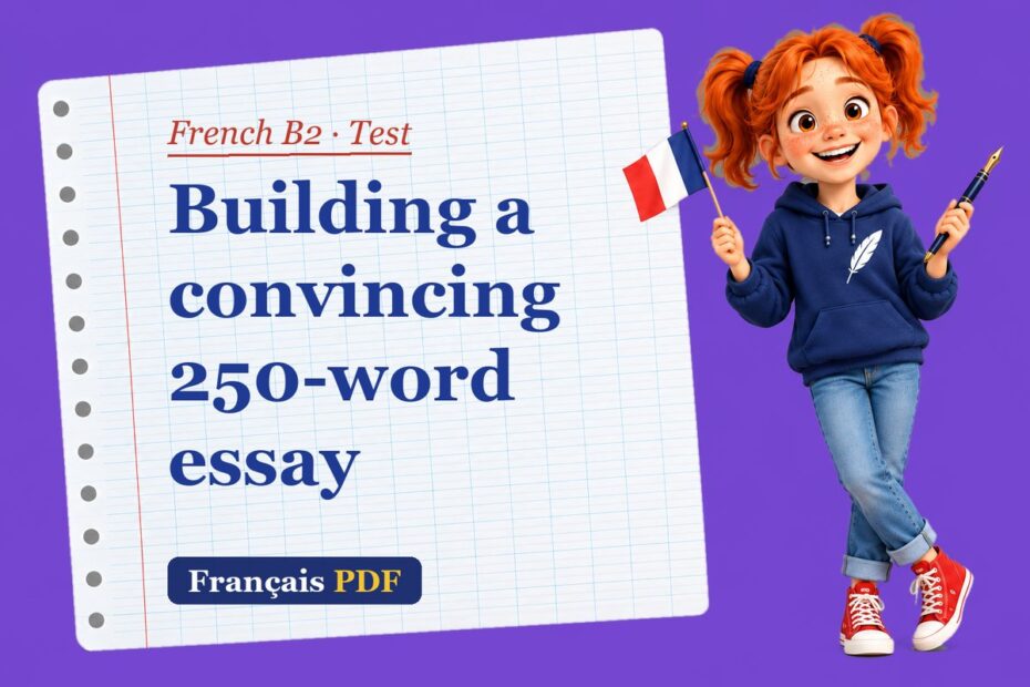 Building a convincing 250-word essay – French B2 test with Zoé, the Français PDF coach