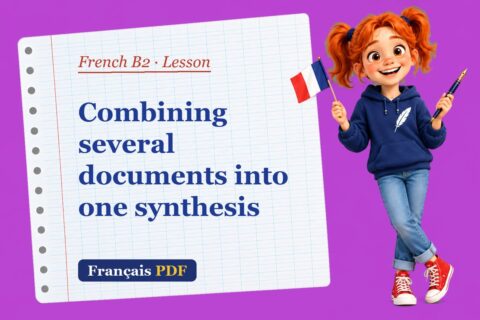 Combining several documents into one synthesis – French B2 lesson with Zoé, the Français PDF coach