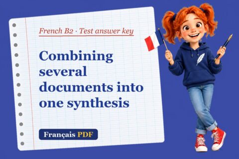 Combining several documents into one synthesis – French B2 test answer key with Zoé, the Français PDF coach