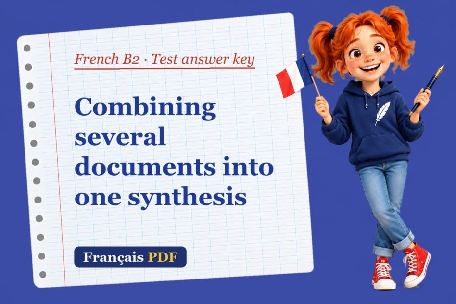 Combining several documents into one synthesis – French B2 test answer key with Zoé, the Français PDF coach