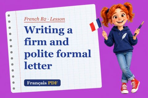Writing a firm and polite formal letter – French B2 lesson with Zoé, the Français PDF coach