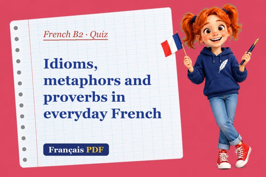 Idioms, metaphors and proverbs in everyday French – French B2 quiz with Zoé, the Français PDF coach