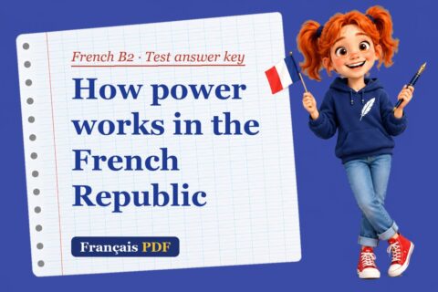How power works in the French Republic – French B2 test answer key with Zoé, the Français PDF coach