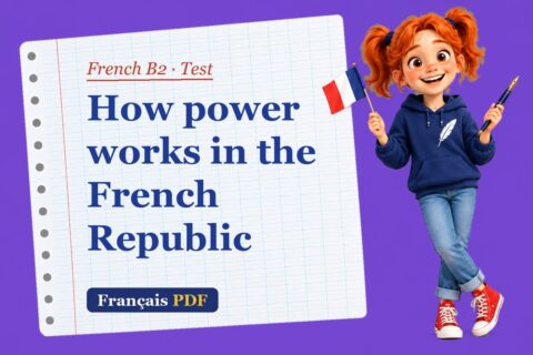 How power works in the French Republic – French B2 test with Zoé, the Français PDF coach