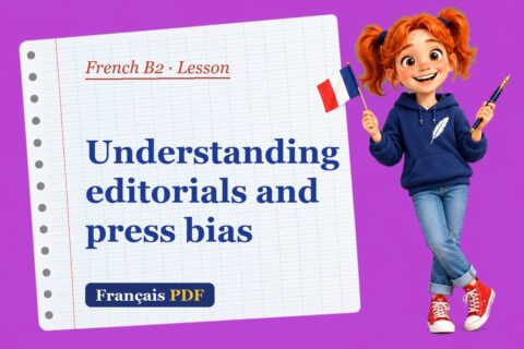 Understanding editorials and press bias – French B2 lesson with Zoé, the Français PDF coach