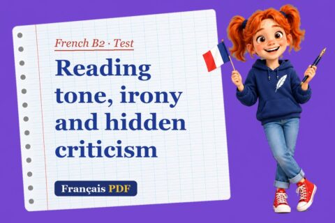 Reading tone, irony and hidden criticism – French B2 test with Zoé, the Français PDF coach