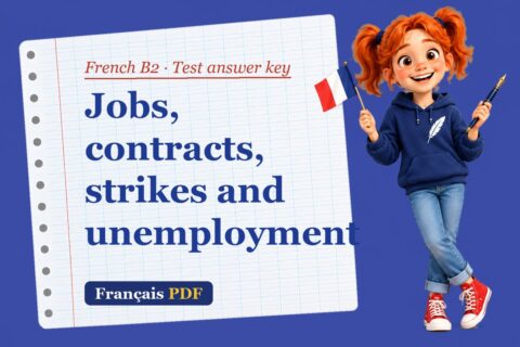 Jobs, contracts, strikes and unemployment – French B2 test answer key with Zoé, the Français PDF coach