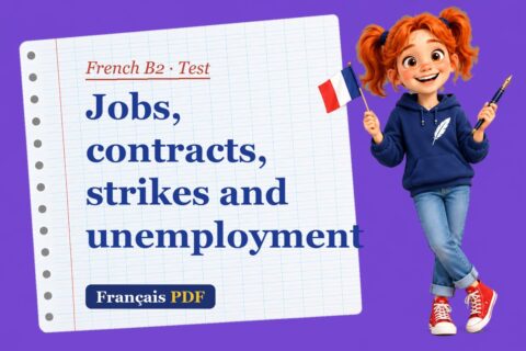 Jobs, contracts, strikes and unemployment – French B2 test with Zoé, the Français PDF coach