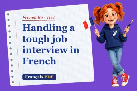 Handling a tough job interview in French – French B2 test with Zoé, the Français PDF coach