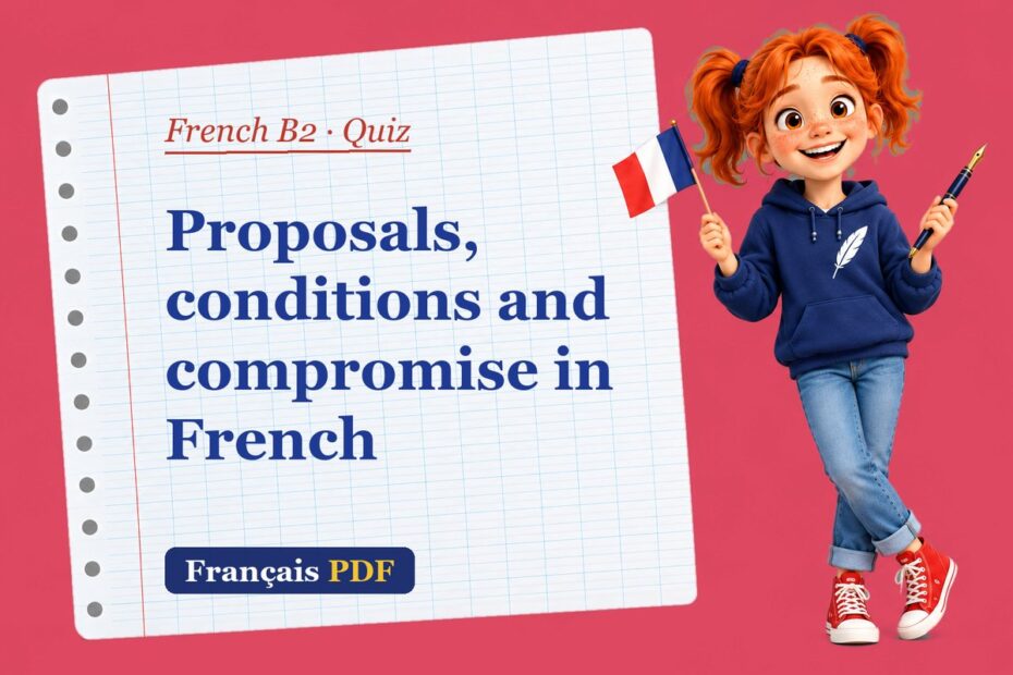 Proposals, conditions and compromise in French – French B2 quiz with Zoé, the Français PDF coach
