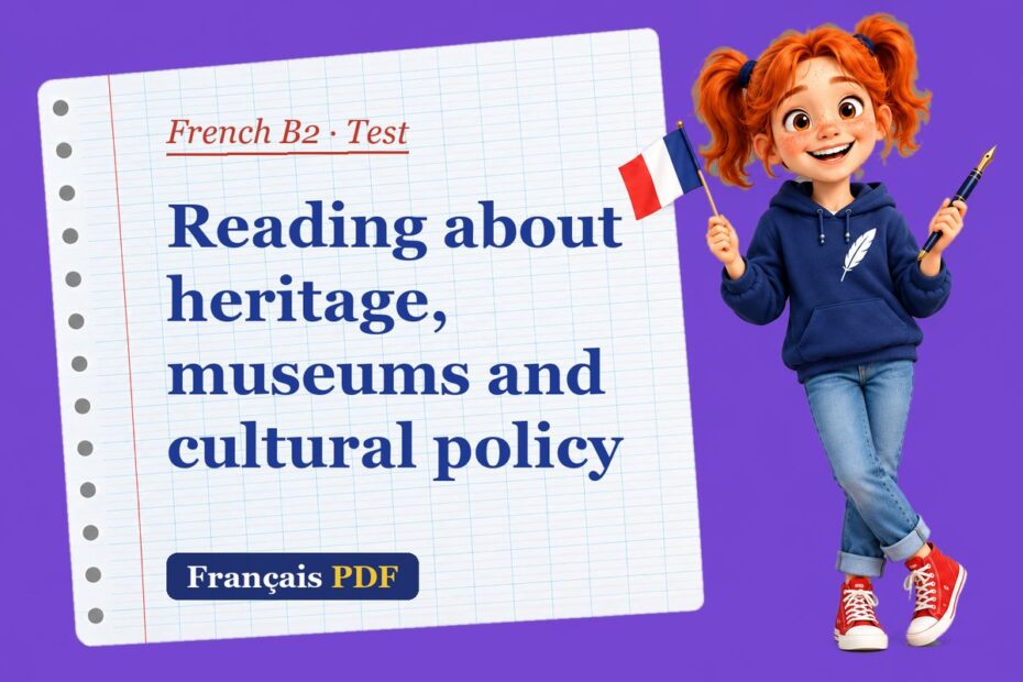 Reading about heritage, museums and cultural policy – French B2 test with Zoé, the Français PDF coach