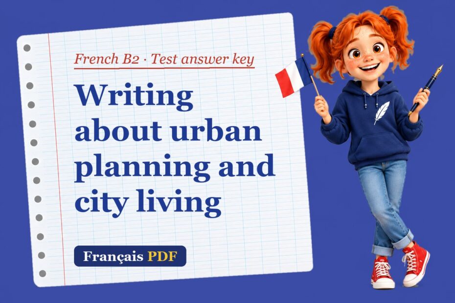 Writing about urban planning and city living – French B2 test answer key with Zoé, the Français PDF coach