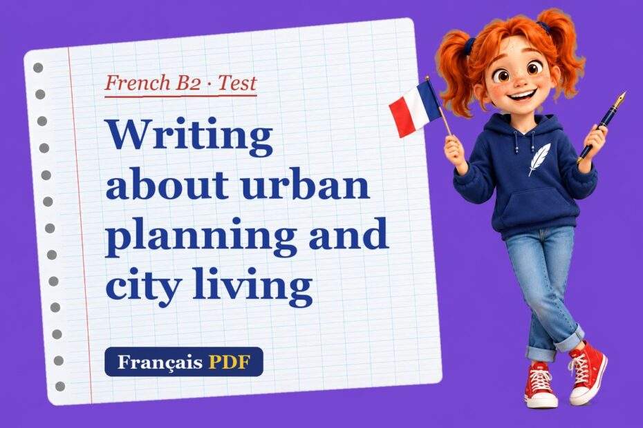 Writing about urban planning and city living – French B2 test with Zoé, the Français PDF coach