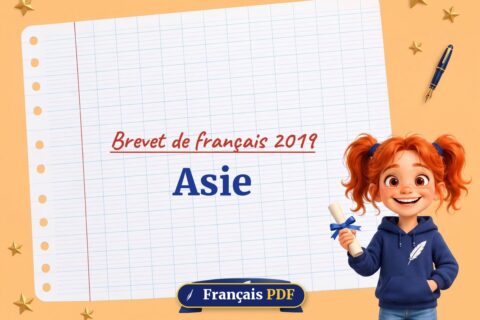 Asie : brevet de français 2019, illustration Français PDF