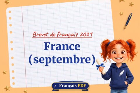 France (septembre) : brevet de français 2021, illustration Français PDF