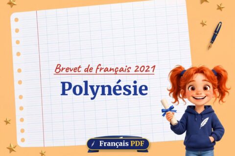 Polynésie : brevet de français 2021, illustration Français PDF