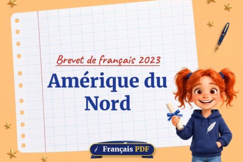 Amérique du Nord : brevet de français 2023, illustration Français PDF